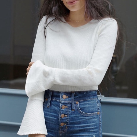 Madewell Tops - Madewell Ribbed Long Sleeve Top Size M